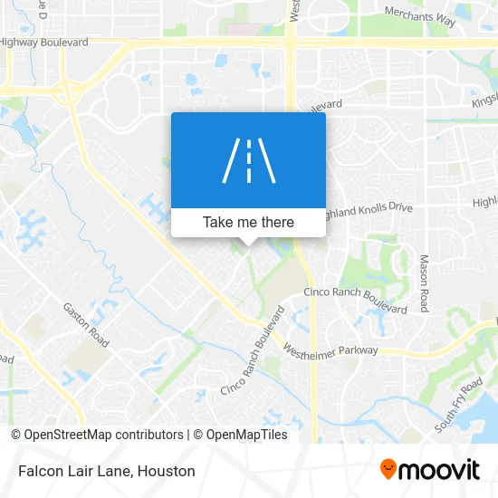 Falcon Lair Lane map