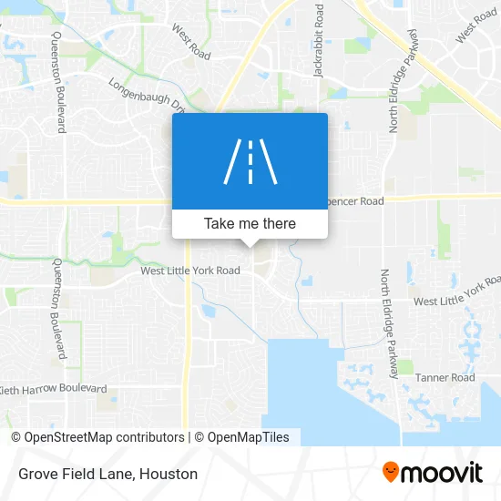 Grove Field Lane map