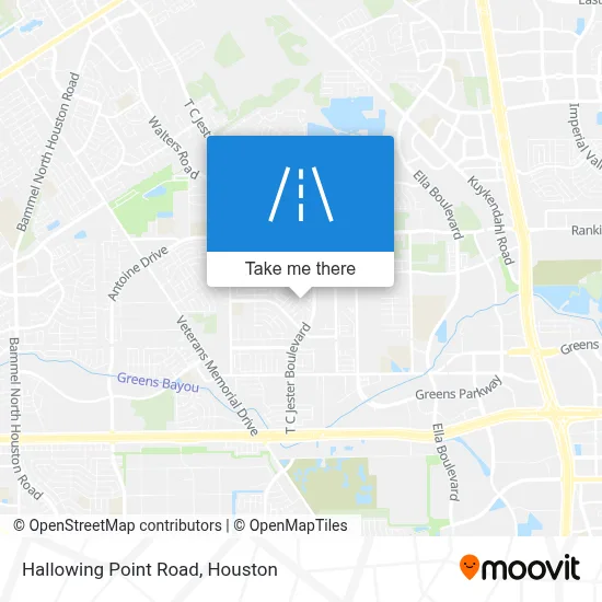 Hallowing Point Road map
