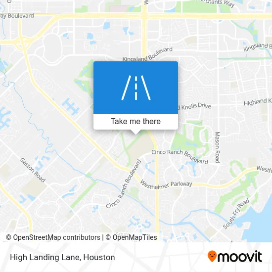 High Landing Lane map
