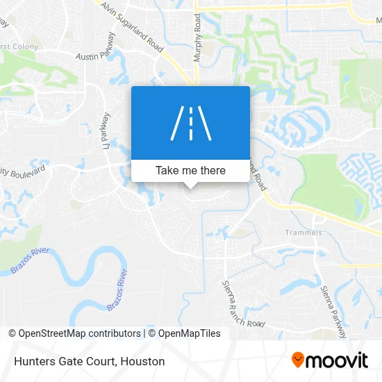 Hunters Gate Court map