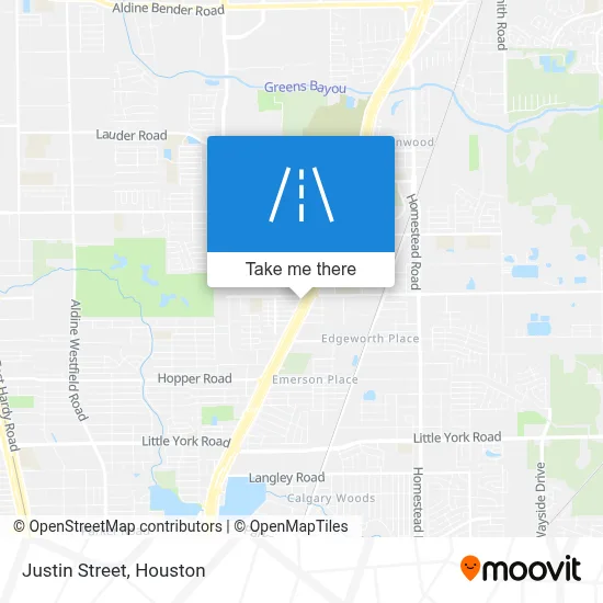 Justin Street map