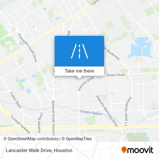 Lancaster Walk Drive map