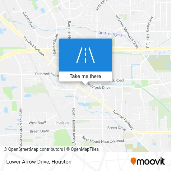 Lower Arrow Drive map