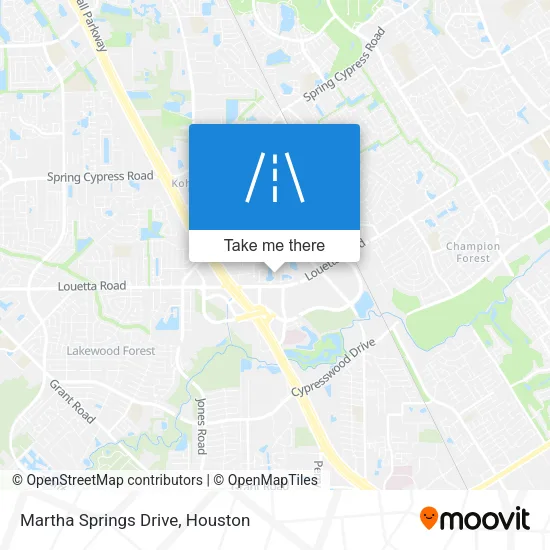Martha Springs Drive map