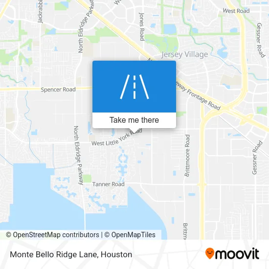 Monte Bello Ridge Lane map