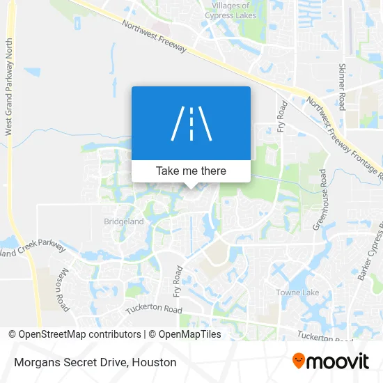 Morgans Secret Drive map