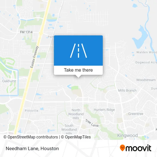 Needham Lane map