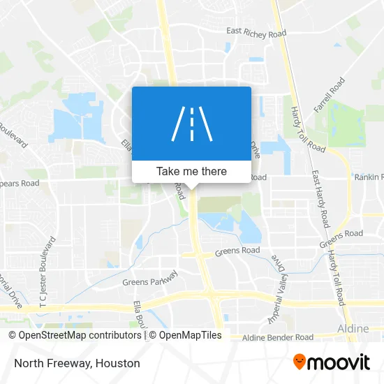 North Freeway map