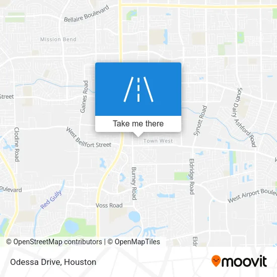 Odessa Drive map