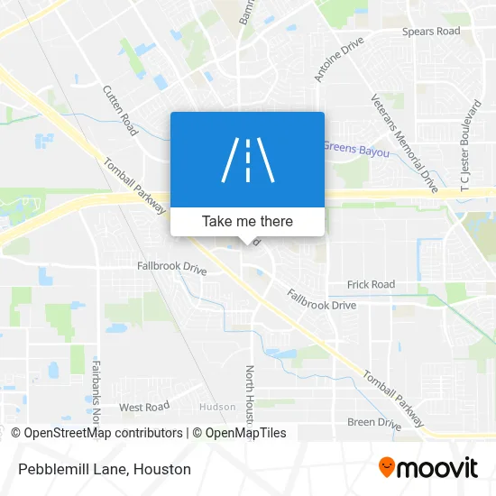 Pebblemill Lane map