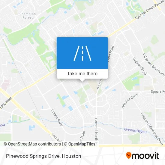 Pinewood Springs Drive map