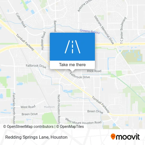 Redding Springs Lane map