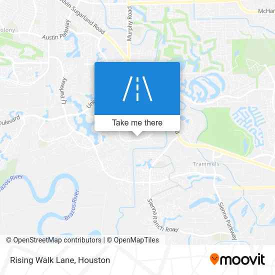 Rising Walk Lane map