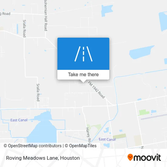 Roving Meadows Lane map