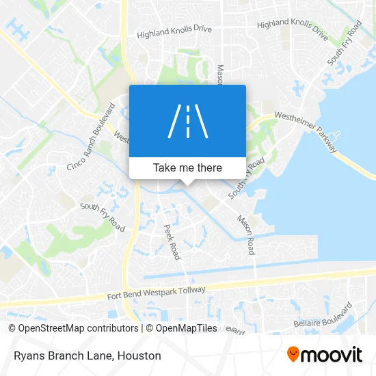 Ryans Branch Lane map