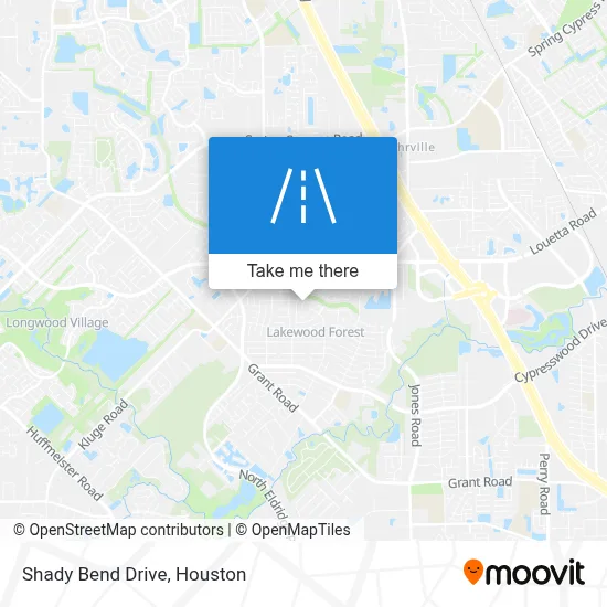 Shady Bend Drive map