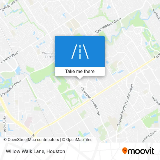Willow Walk Lane map