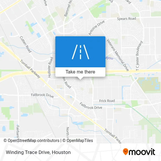 Winding Trace Drive map