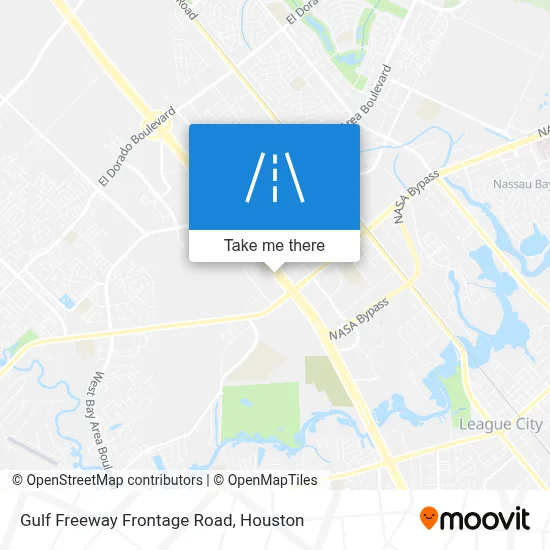 Gulf Freeway Frontage Road map
