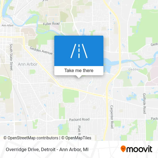 Overridge Drive map