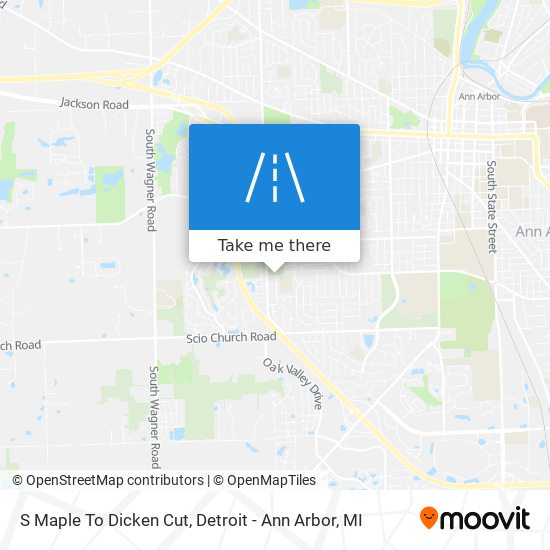 S Maple To Dicken Cut map