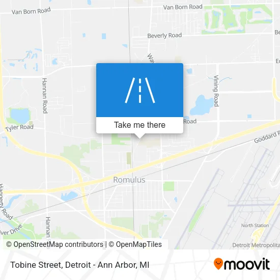 Tobine Street map