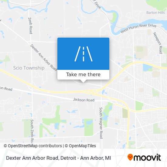 Dexter Ann Arbor Road map