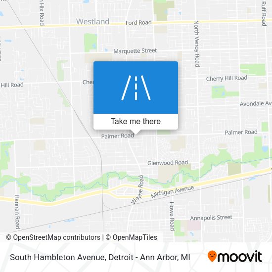 Mapa de South Hambleton Avenue