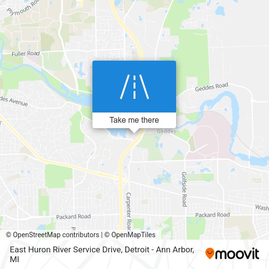 East Huron River Service Drive map