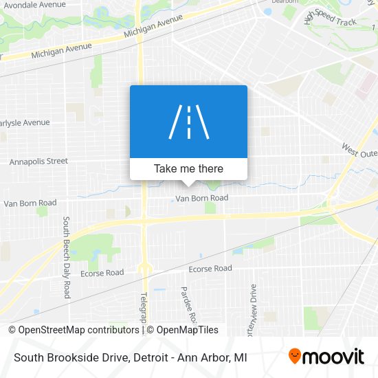 South Brookside Drive map