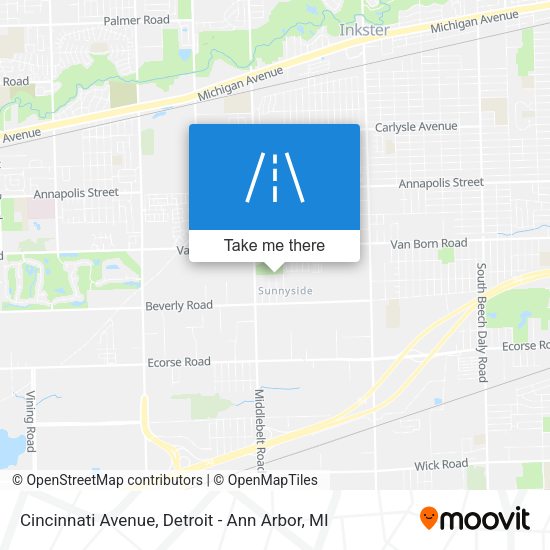 Mapa de Cincinnati Avenue