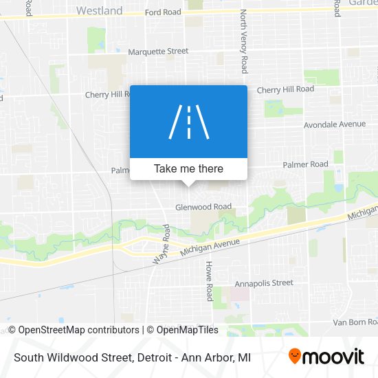 South Wildwood Street map