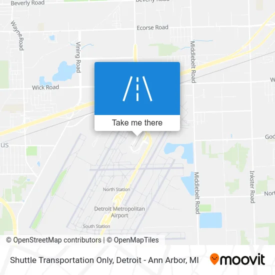 Shuttle Transportation Only map