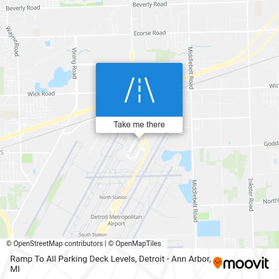 Ramp To All Parking Deck Levels map
