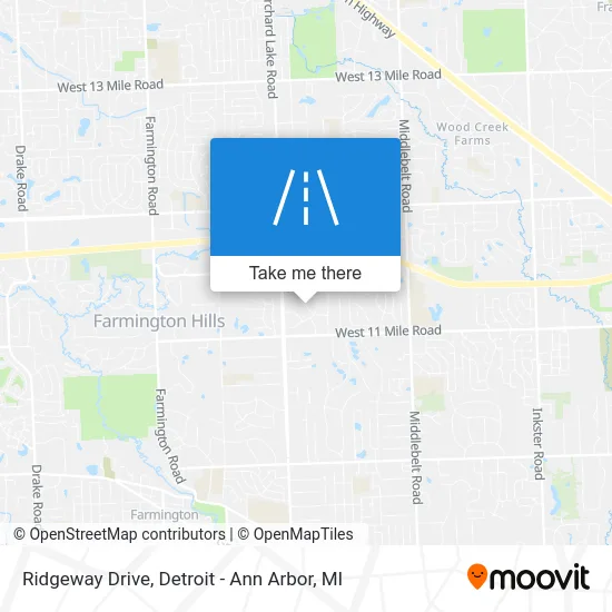 Ridgeway Drive map