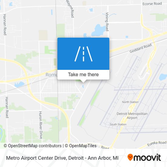 Metro Airport Center Drive map