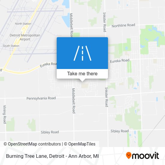 Mapa de Burning Tree Lane