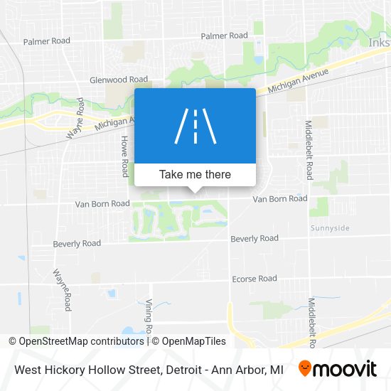 West Hickory Hollow Street map