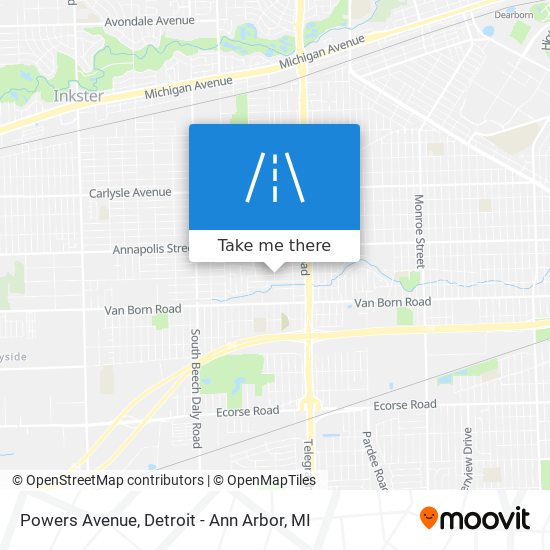 Powers Avenue map