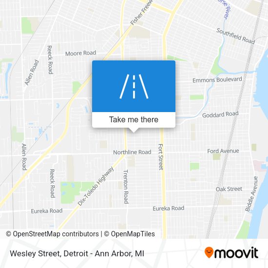 Wesley Street map