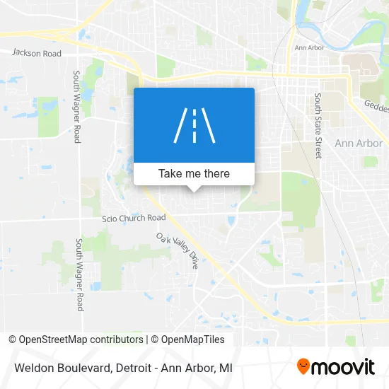 Weldon Boulevard map