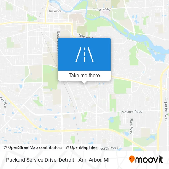 Packard Service Drive map
