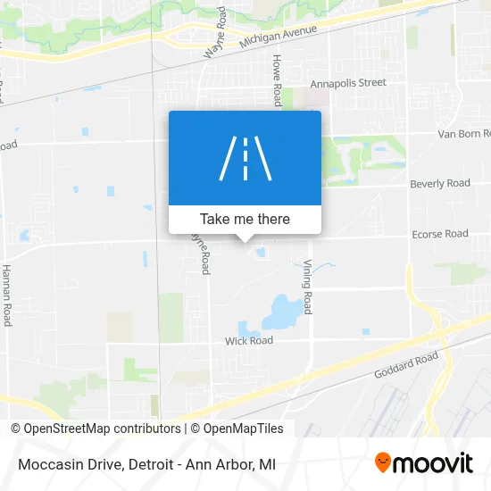 Moccasin Drive map