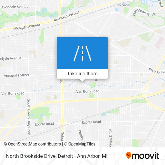 North Brookside Drive map