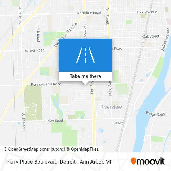 Perry Place Boulevard map