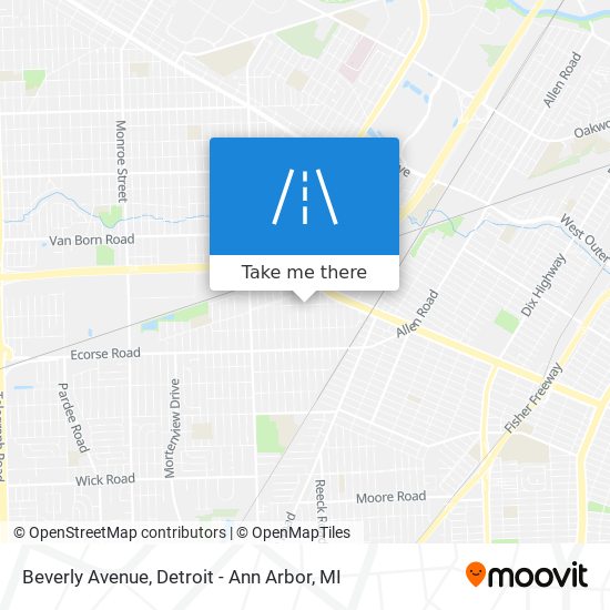 Beverly Avenue map