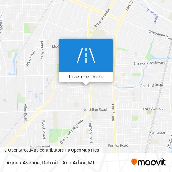Mapa de Agnes Avenue
