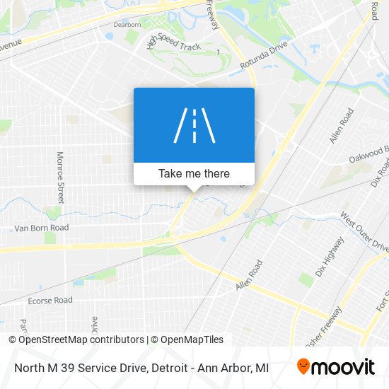 North M 39 Service Drive map