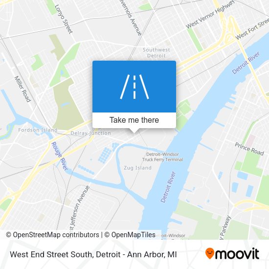 West End Street South map